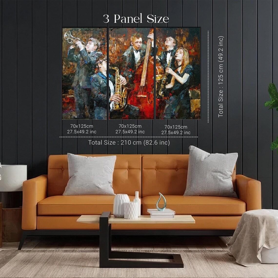 Jazz Band Performing with Saxophone and Trumpet Painting Poster - Image 2