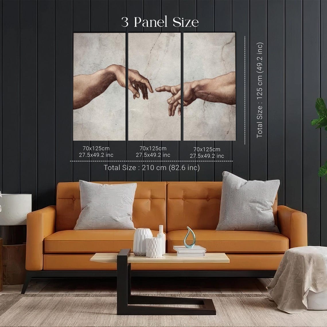 The Creation of Adam Reaching Hands Michelangelo Classic Art Poster - Image 2