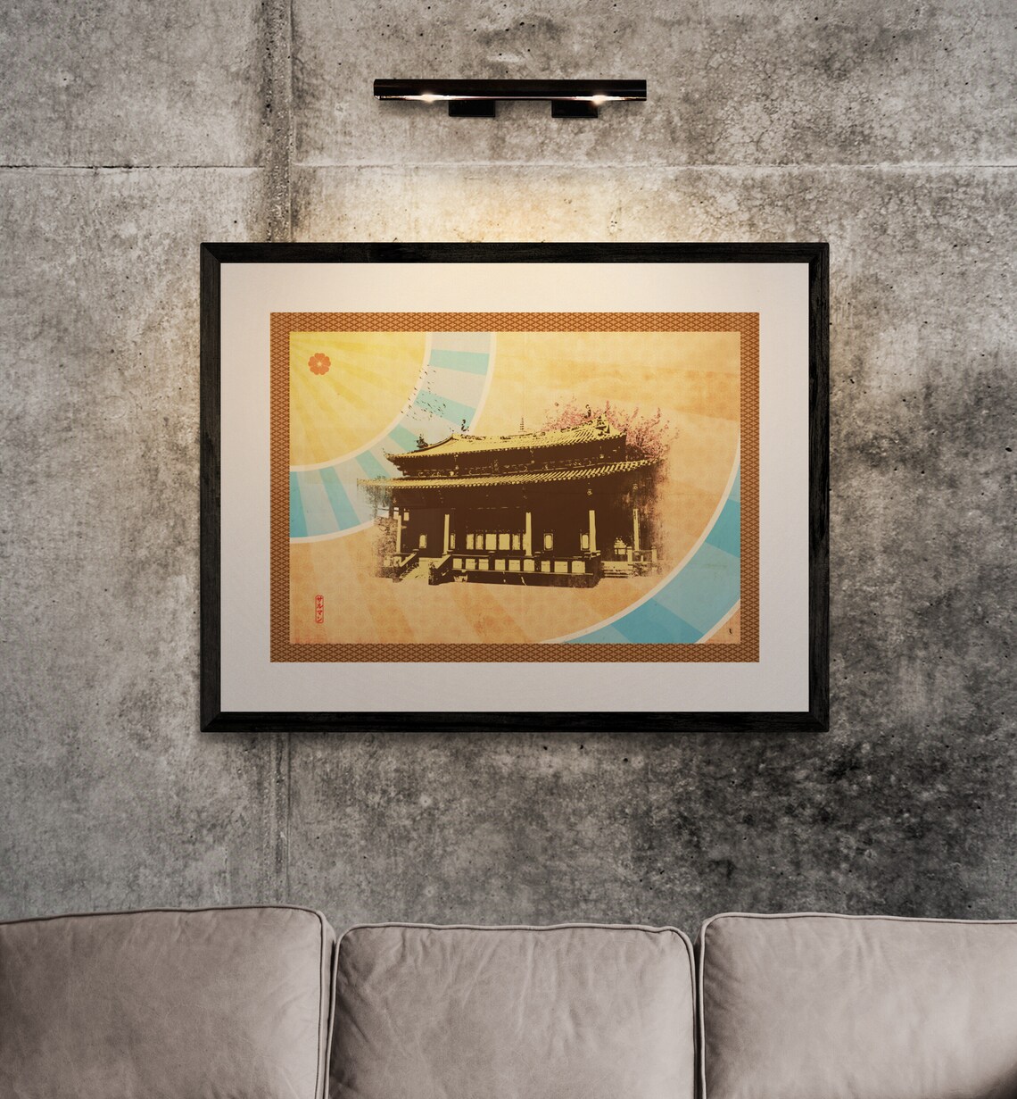Kyoto Japan Old Temple Pagoda Sunset Japanese Style Art Poster - Image 3