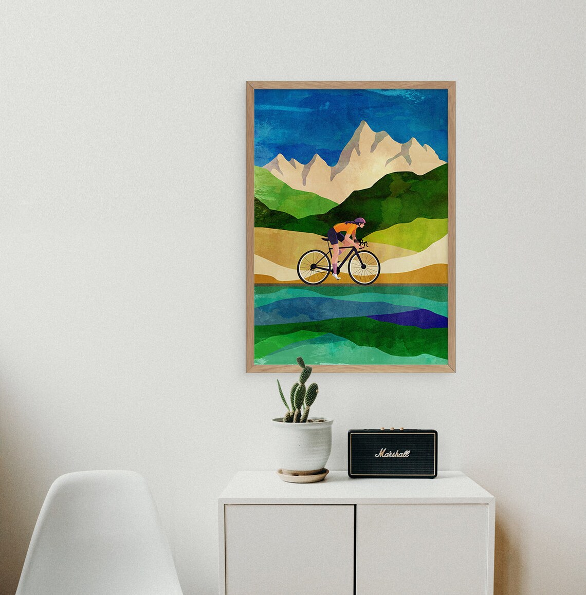 Woman Cyclist Cycling Art Print, Sport Wall Decor - Image 2