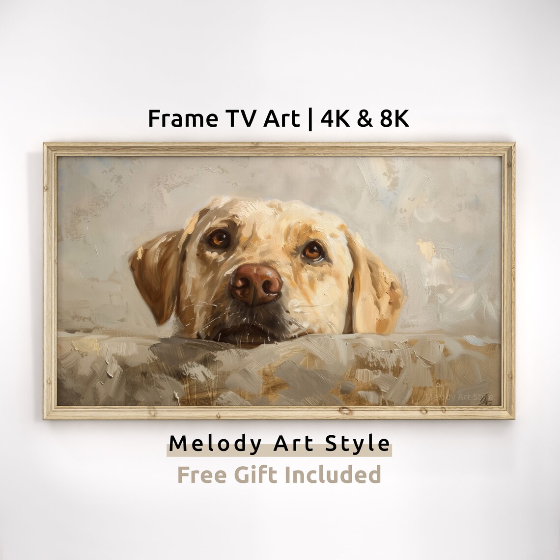 Labrador Retriever Oil Painting, Dog Portrait Art Print