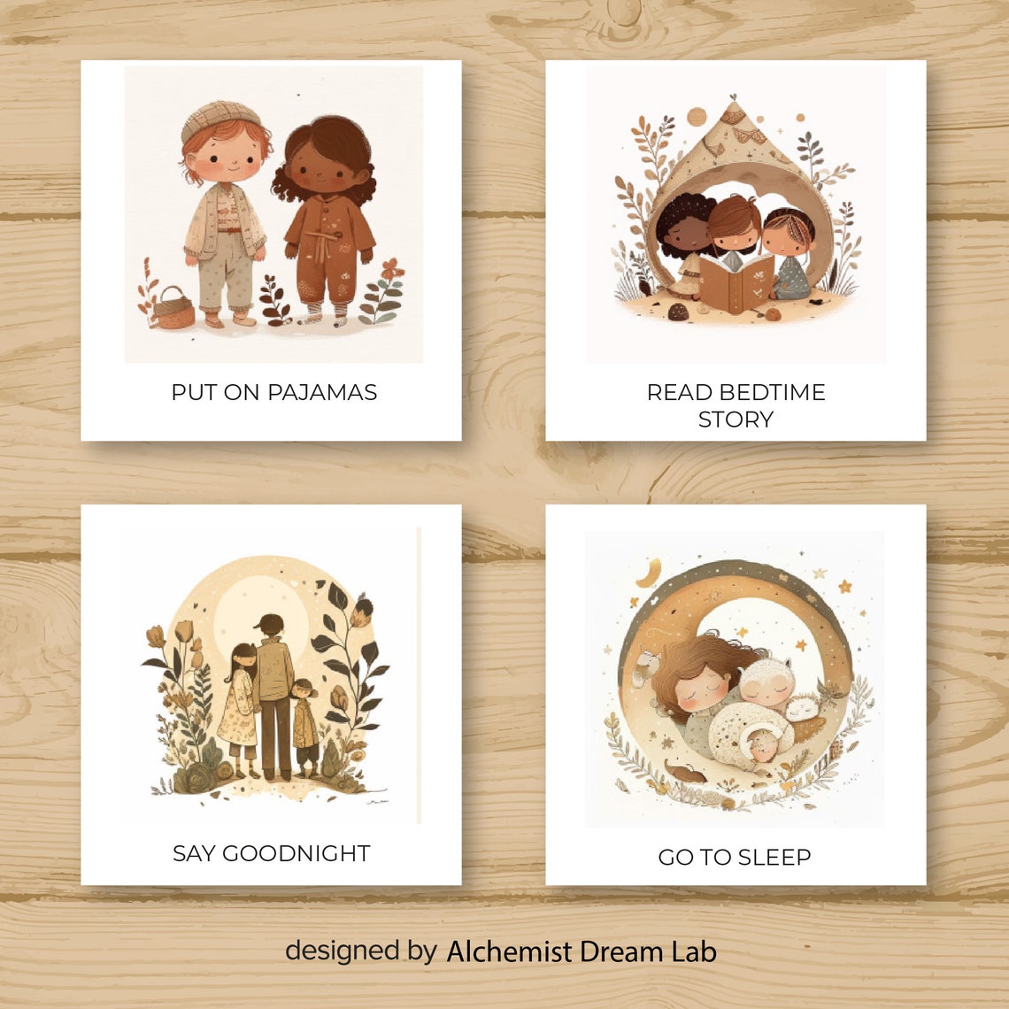 Kids Daily Routine Chart Poster Toddler Morning Task Cards Set Decor - Image 7