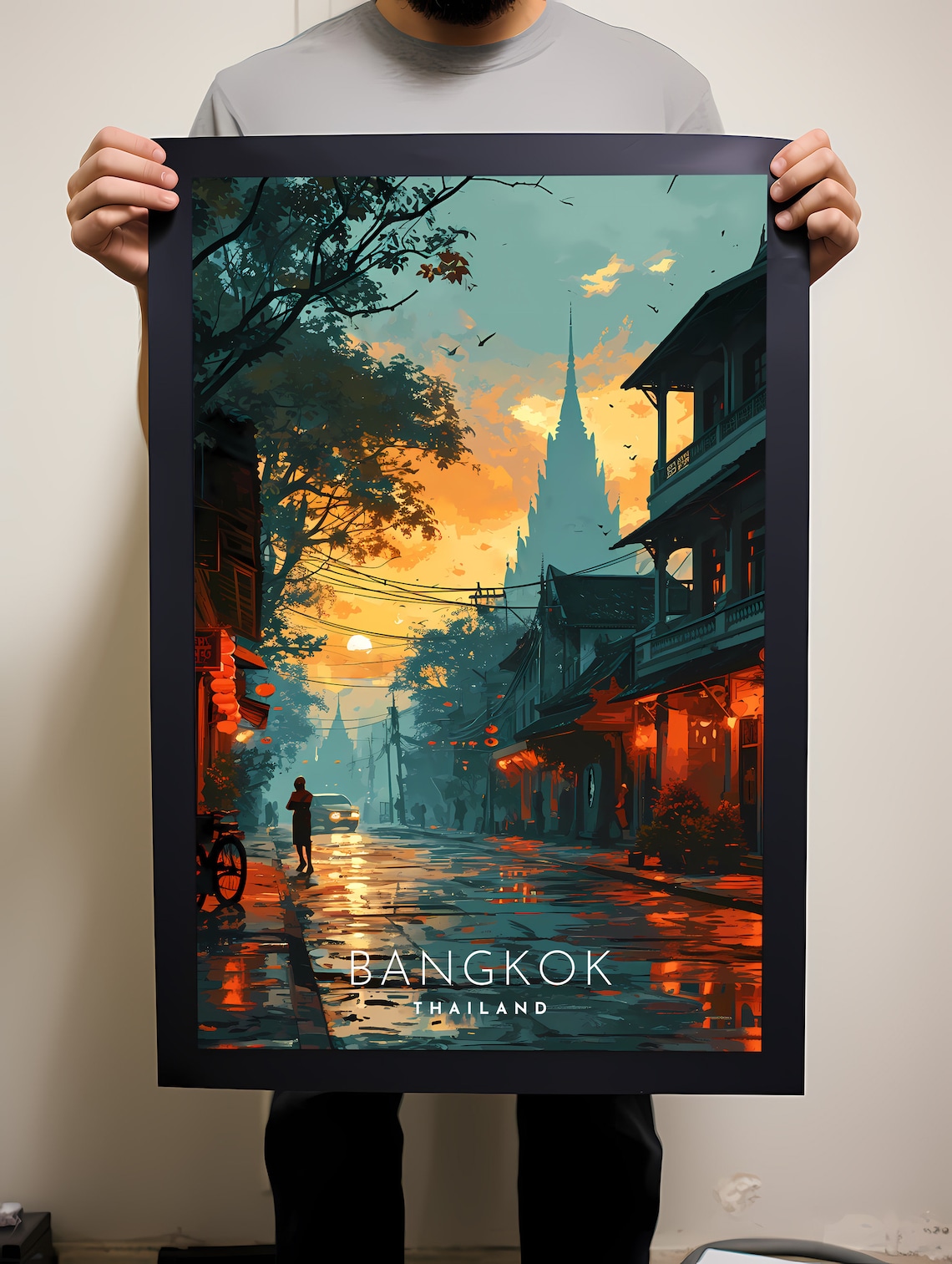 Thailand Travel Poster, Travel Poster Wall Art