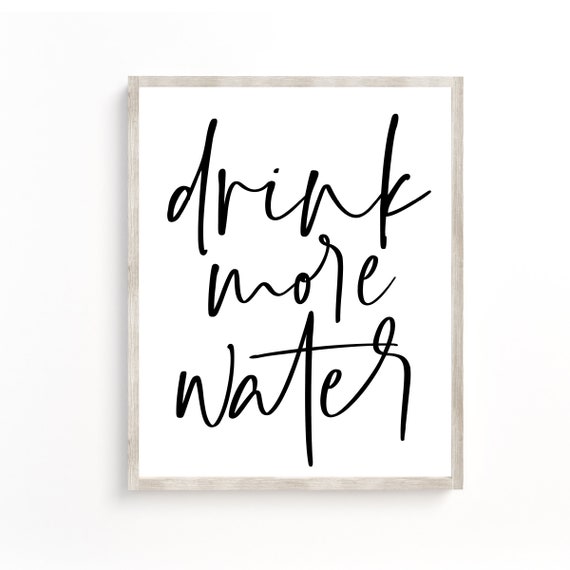 Fitness Drink More Water Motivational Art Print
