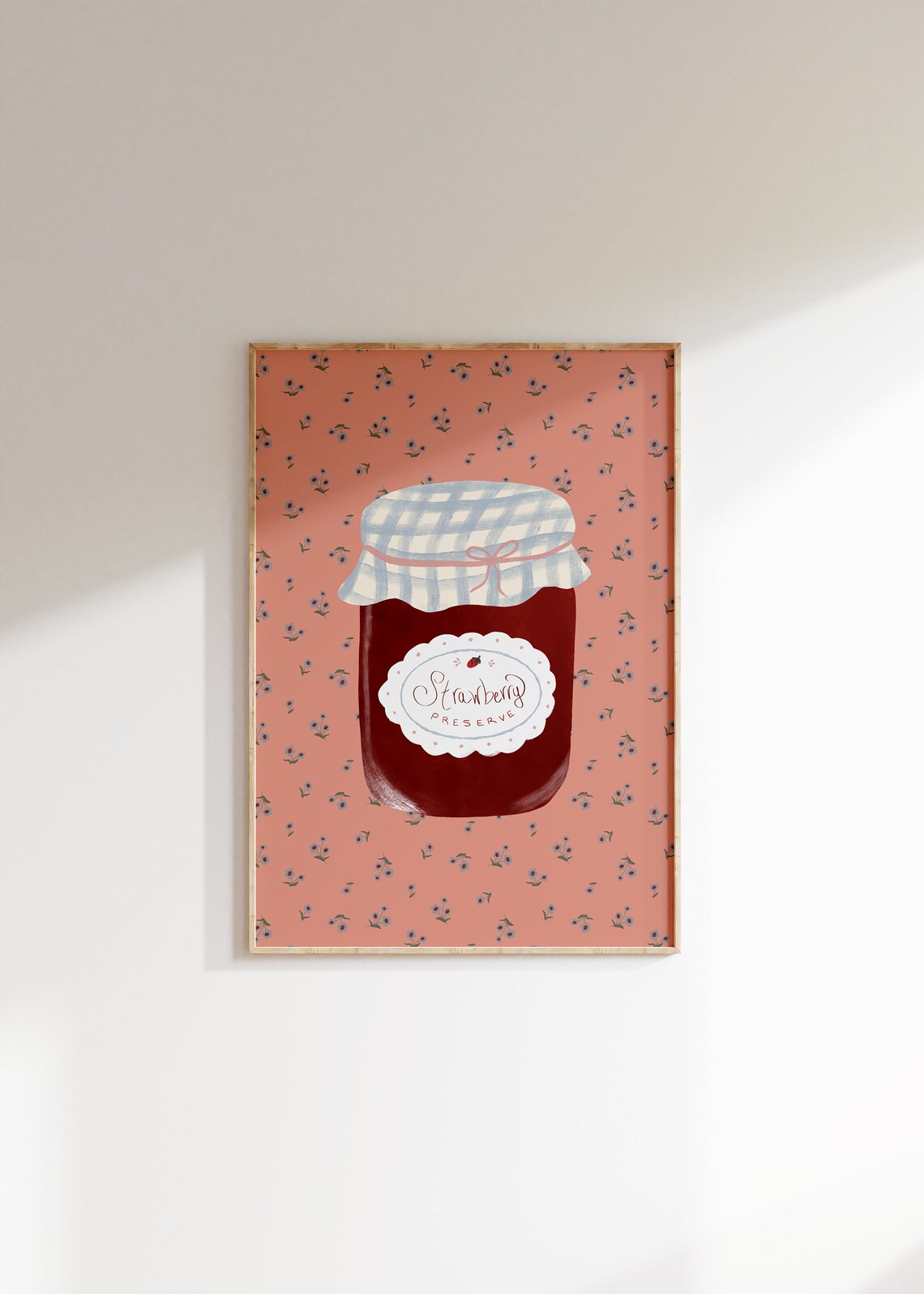 Strawberry Jam Aesthetic Kitchen Decor Art Print