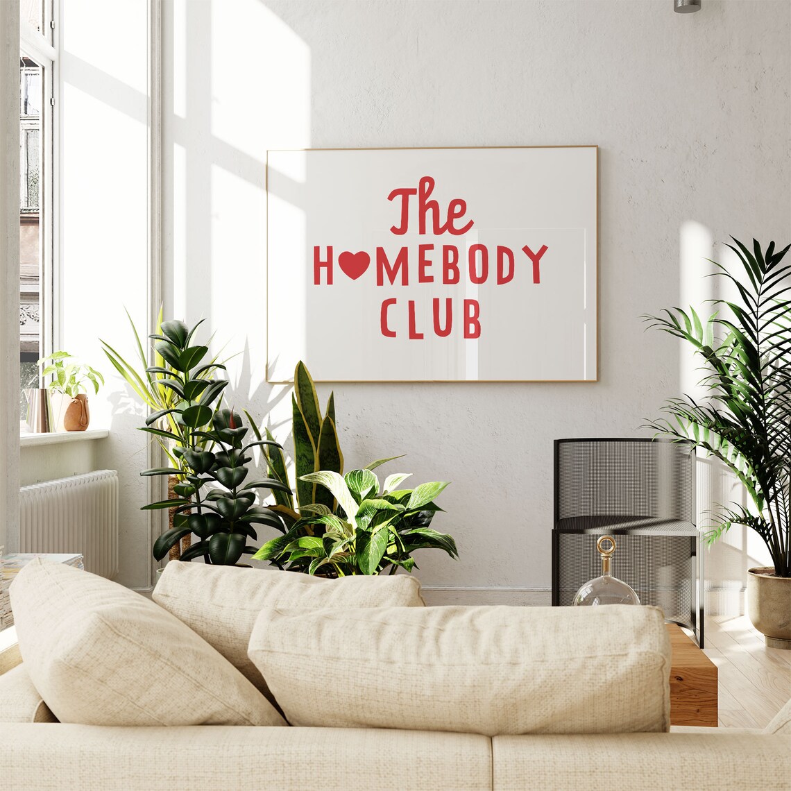 The Homebody Club Red Heart Playful Typography Living Room Poster - Image 3