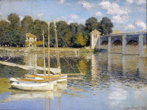 Claude Monet The Argenteuil Bridge Fine Art Glice 1874 Sku 0153
