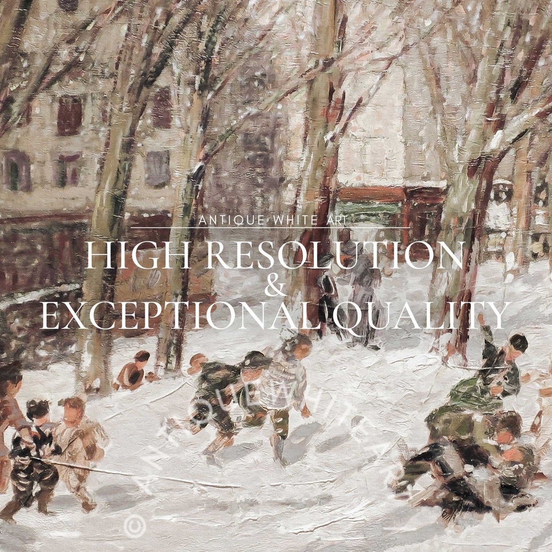 Vintage Winter Holiday Frame Tv Art Sleigh Art Christmas Art For Tv Antique Winter Oil Painting Holiday Decor Tv199 - Image 5