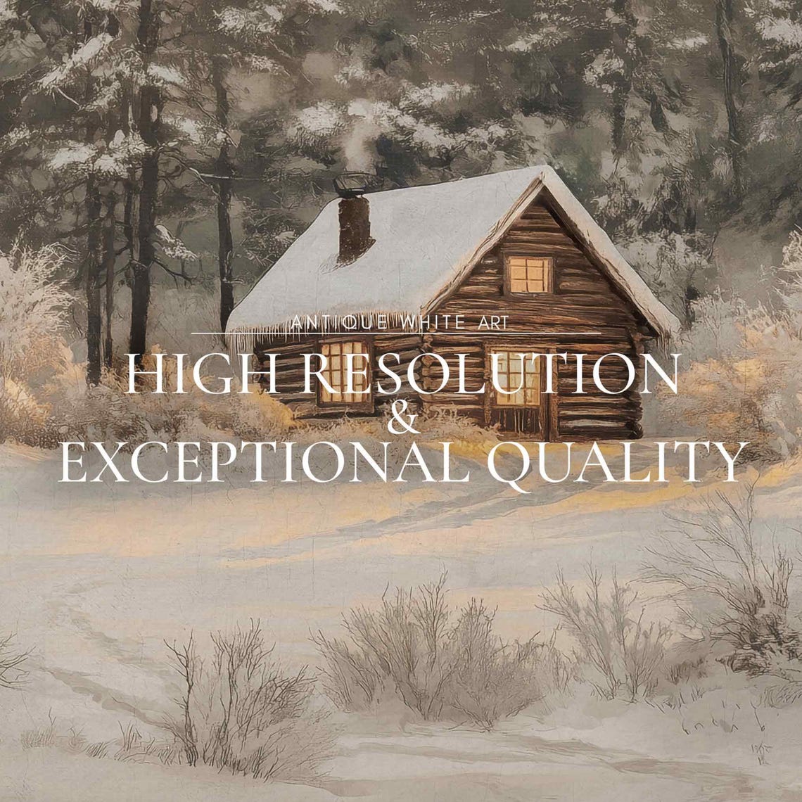 Winter Frame Tv Art Rustic Oil Painting For Tv Winter Cabin Tv Art Forest Farmhouse Art Screensaver Winter Landscape Art For Tv Wa98 - Image 3