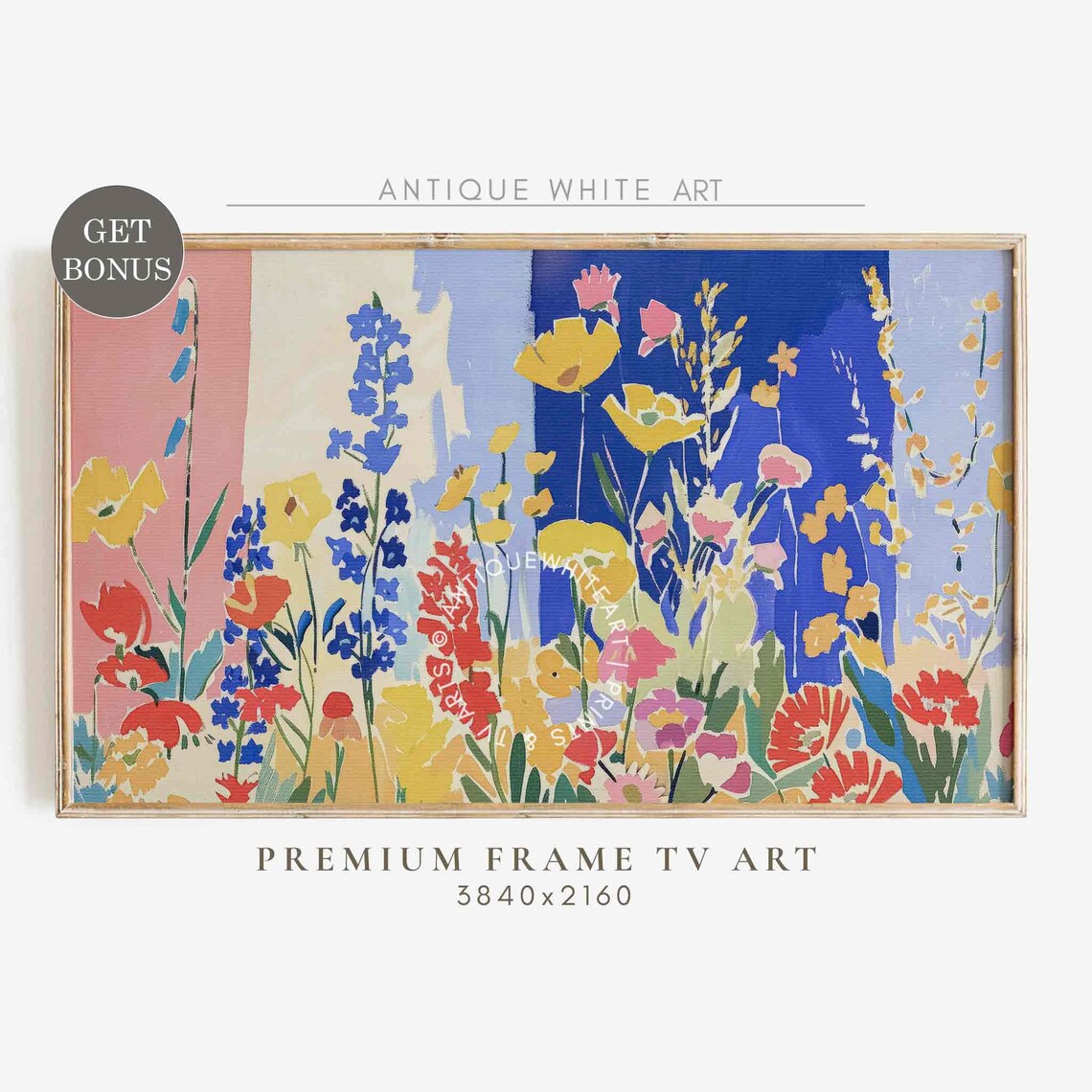 Matisse Style Colorful Wildflowers Modern Abstract Botanical Art Poster - Image 4