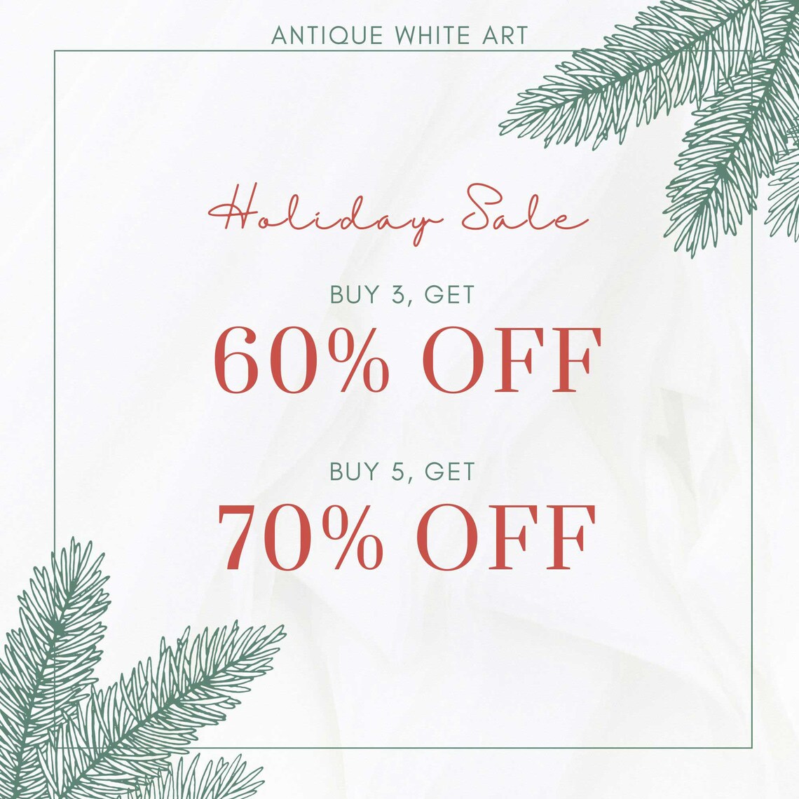 Winter Village Vintage Farmhouse Christmas Art Print - Image 5