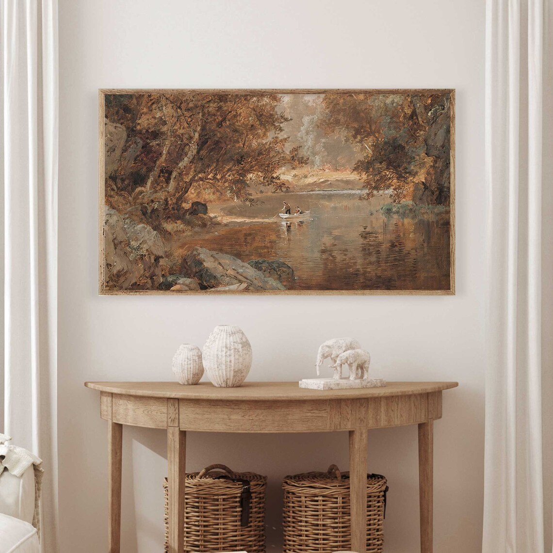Autumn Landscape Art Print, Vintage Rustic Country - Image 4