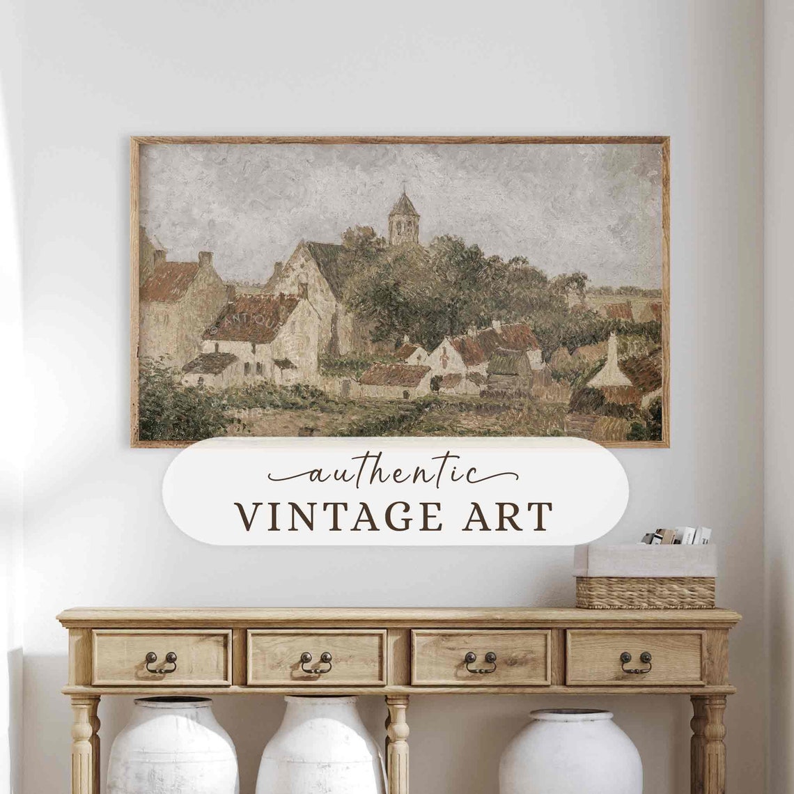 Frame Tv Art French Country Landscape Vintage Farmhouse Painting Cottagecore Decor Muted Frame Tv Art Tv250 - Image 4