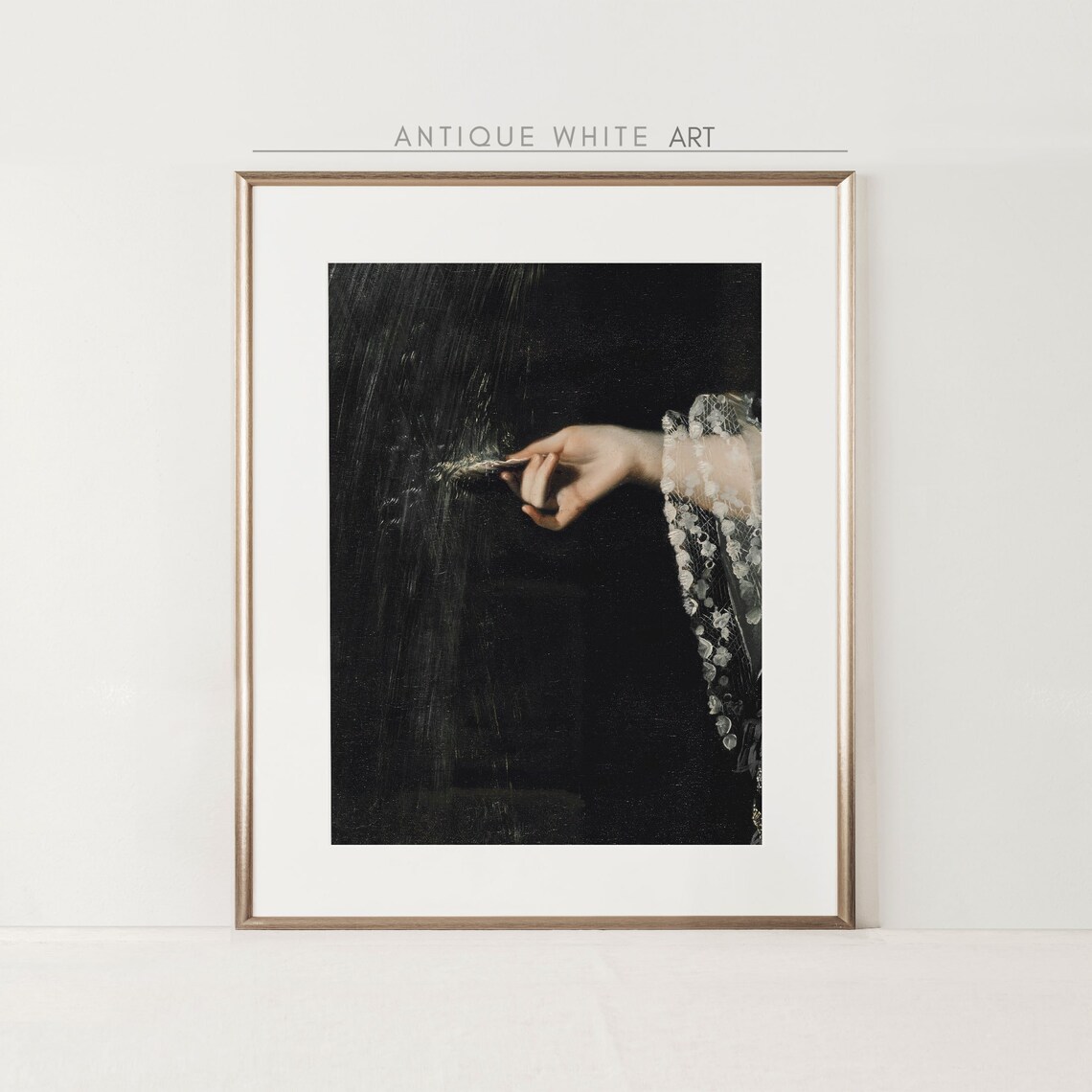 Victorian Woman Portrait, Dark Academia Baroque Art Print - Image 4