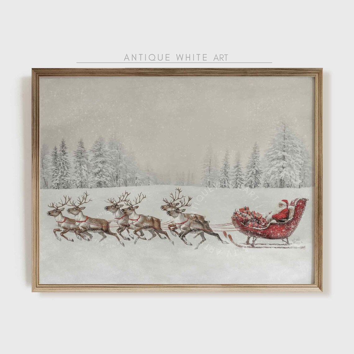 Santa Claus Christmas Wall Art Holiday Poster