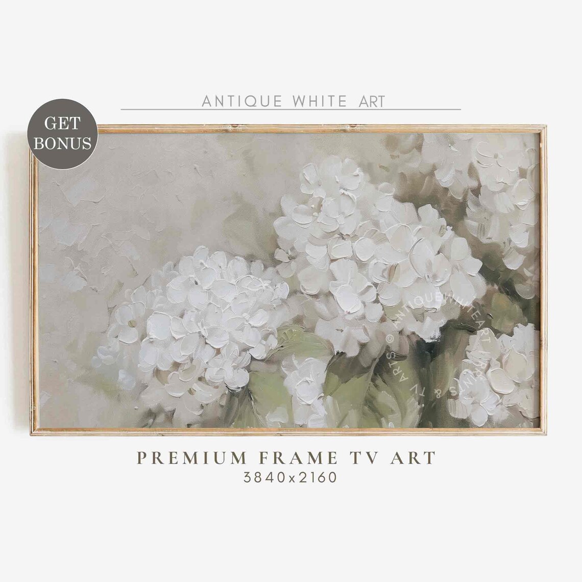 Hydrangea Floral Vintage Country Summer Art Print