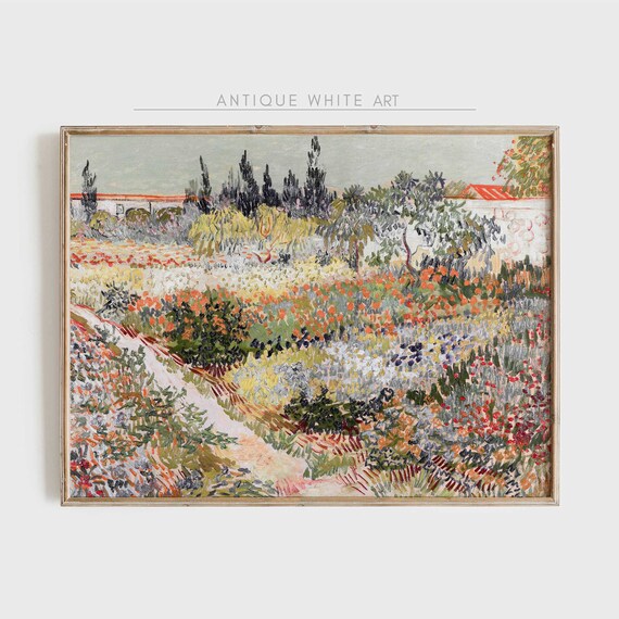 Van Gogh Spring Garden Vivid Blooming Flowers Impressionist Poster