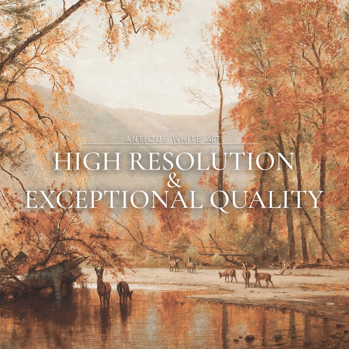Autumn Fall Landscape Vintage Art Print - Image 4