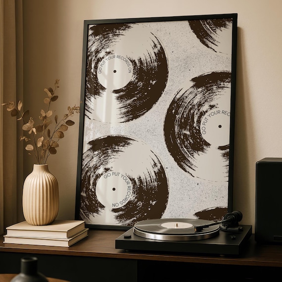 Vinyl Prints Put Your Records On Retro Art Print