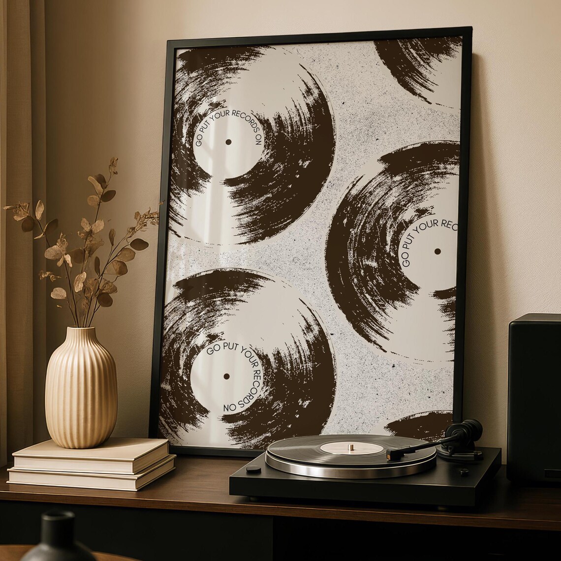 Vinyl Prints Put Your Records On Retro Art Print