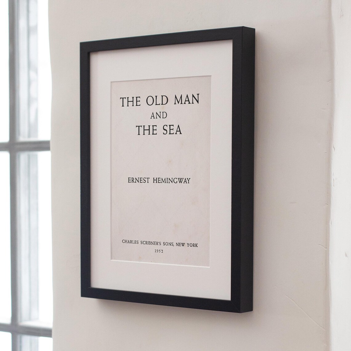The Old Man And The Sea Ernest Hemingway 1952 Title Page Book Poster - Image 3