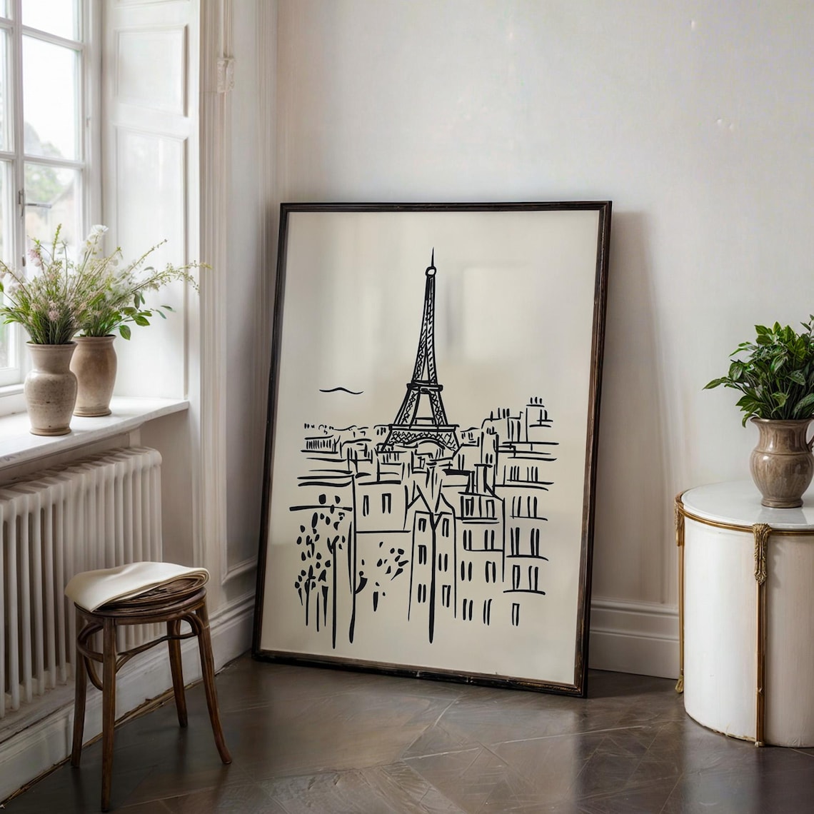 Paris Eiffel Tower Line Art, Minimalist Travel Poster - Image 2