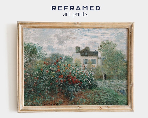 Artists Flower Garden Landscape Impressionist Wall Art Artwork Nature Home Decor Claude Monet Painting