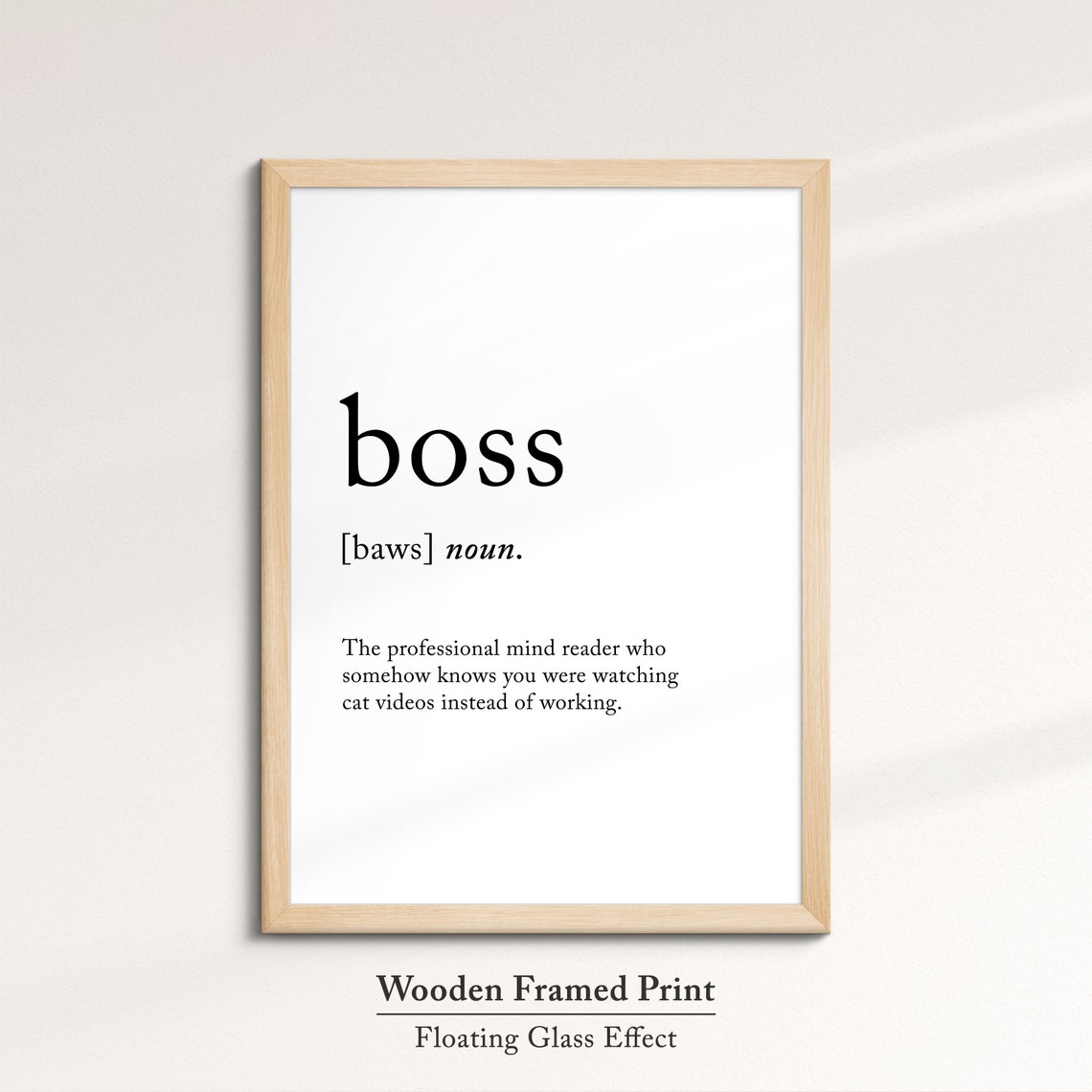 Boss Funny Dictionary Definition Quote Minimalist Office Poster Gift - Image 6
