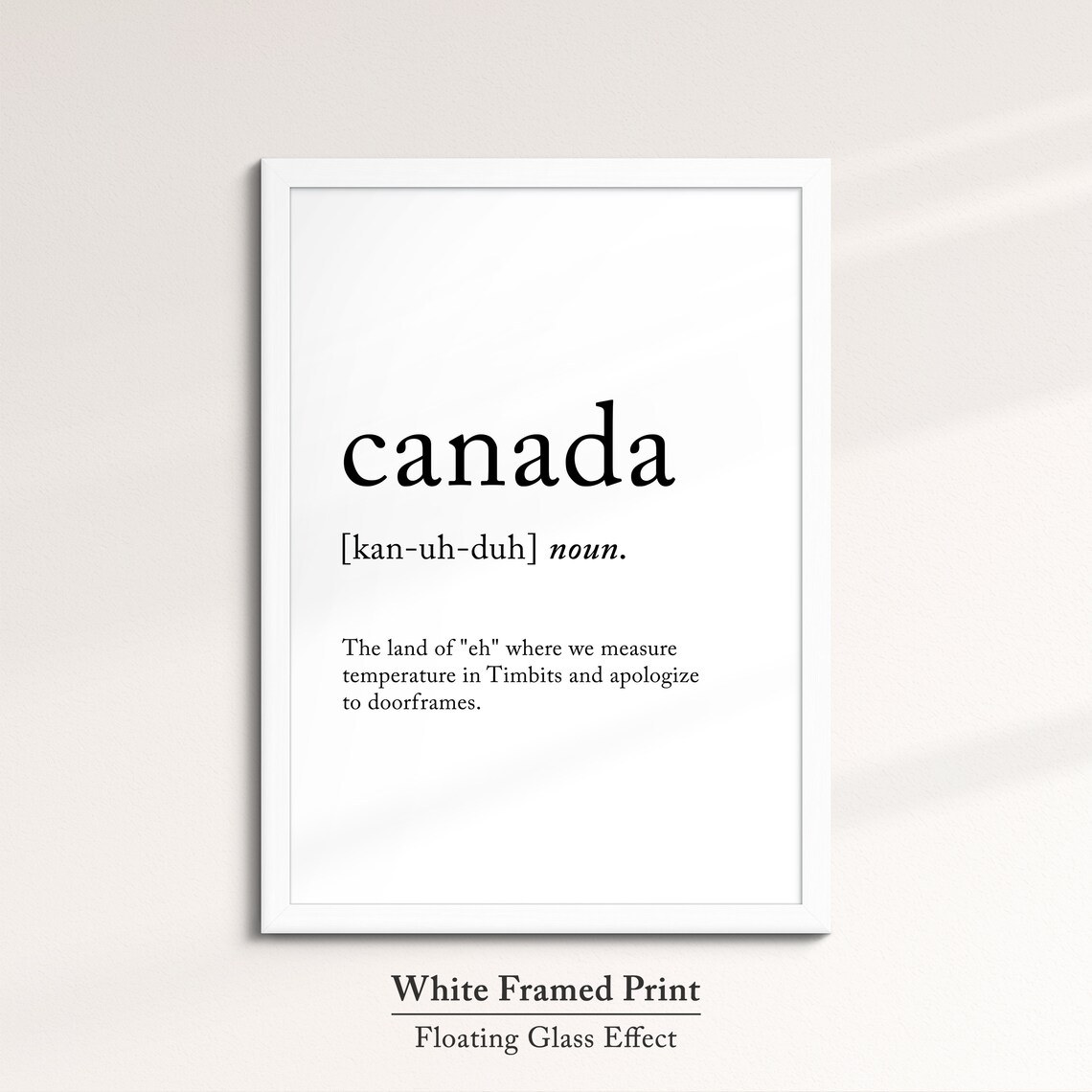 Canada Definition Dictionary Funny Quote Minimalist Framed Print Framed Wall Art Poster Home Decor Interior Canadian Gifts - Image 7