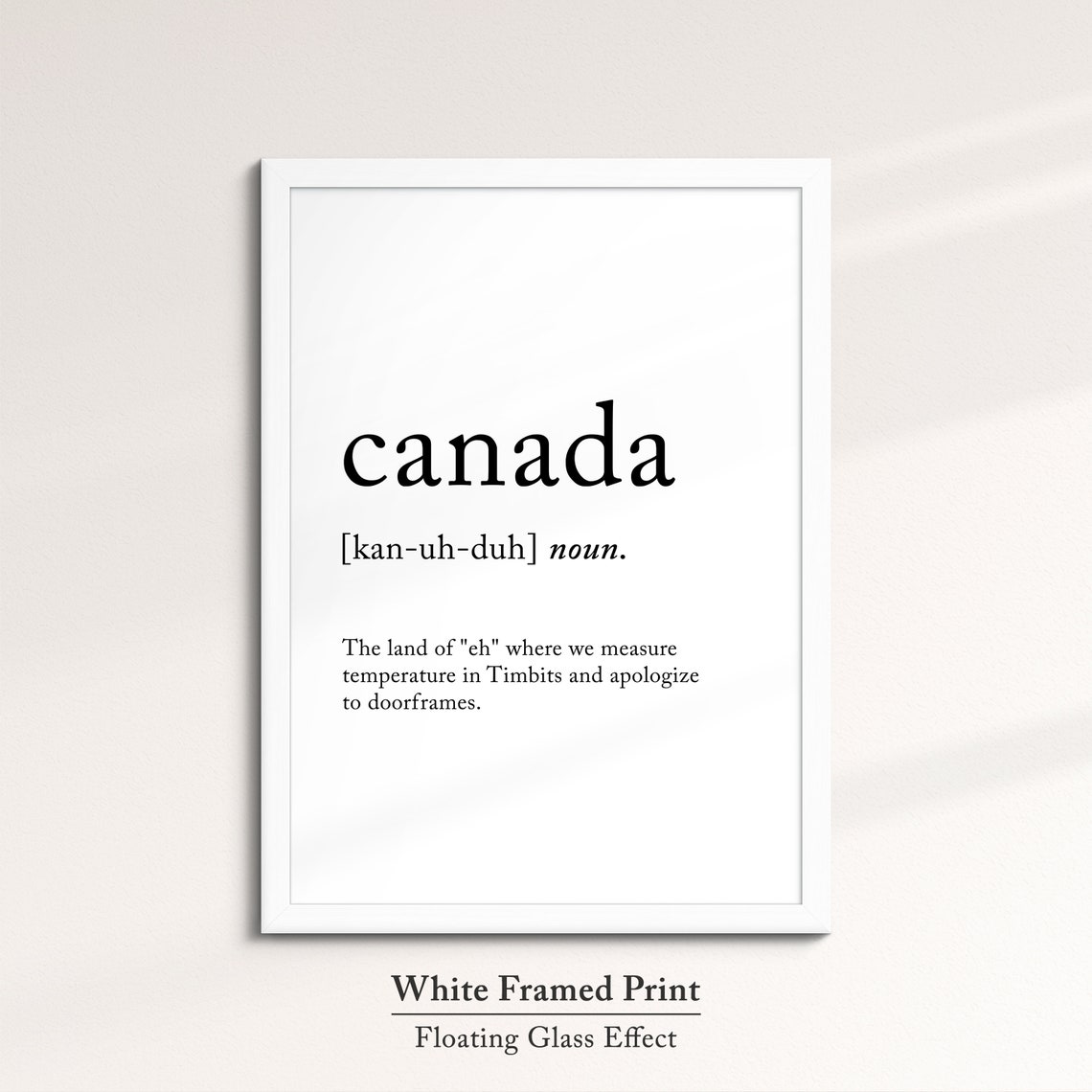 Canada Dictionary Definition Funny Eh Timbits Quote Minimalist Poster - Image 7