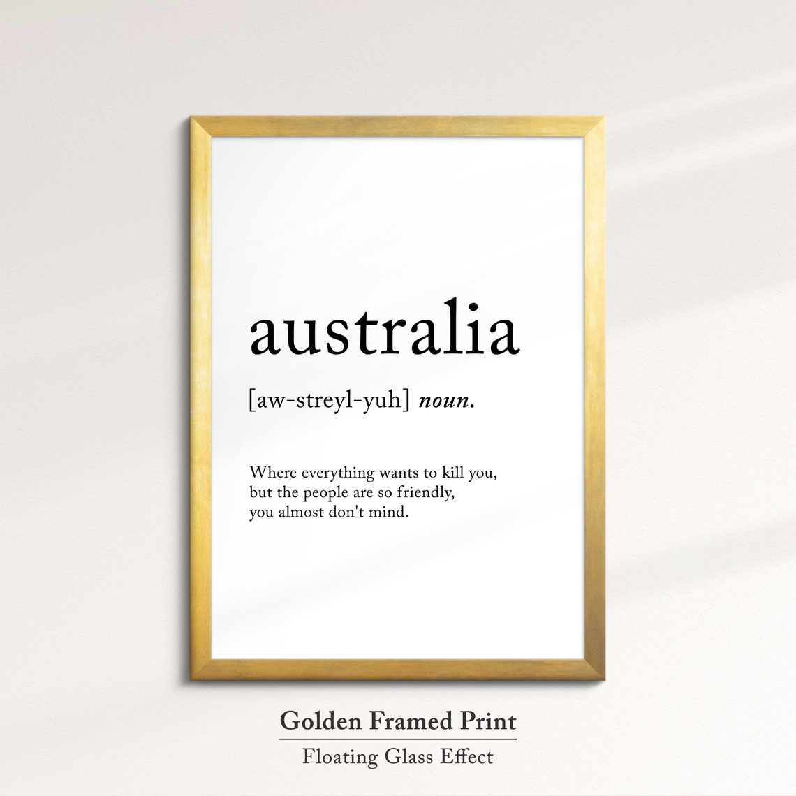 Australia Dictionary Definition Funny Wildlife Quote Minimalist Poster - Image 5