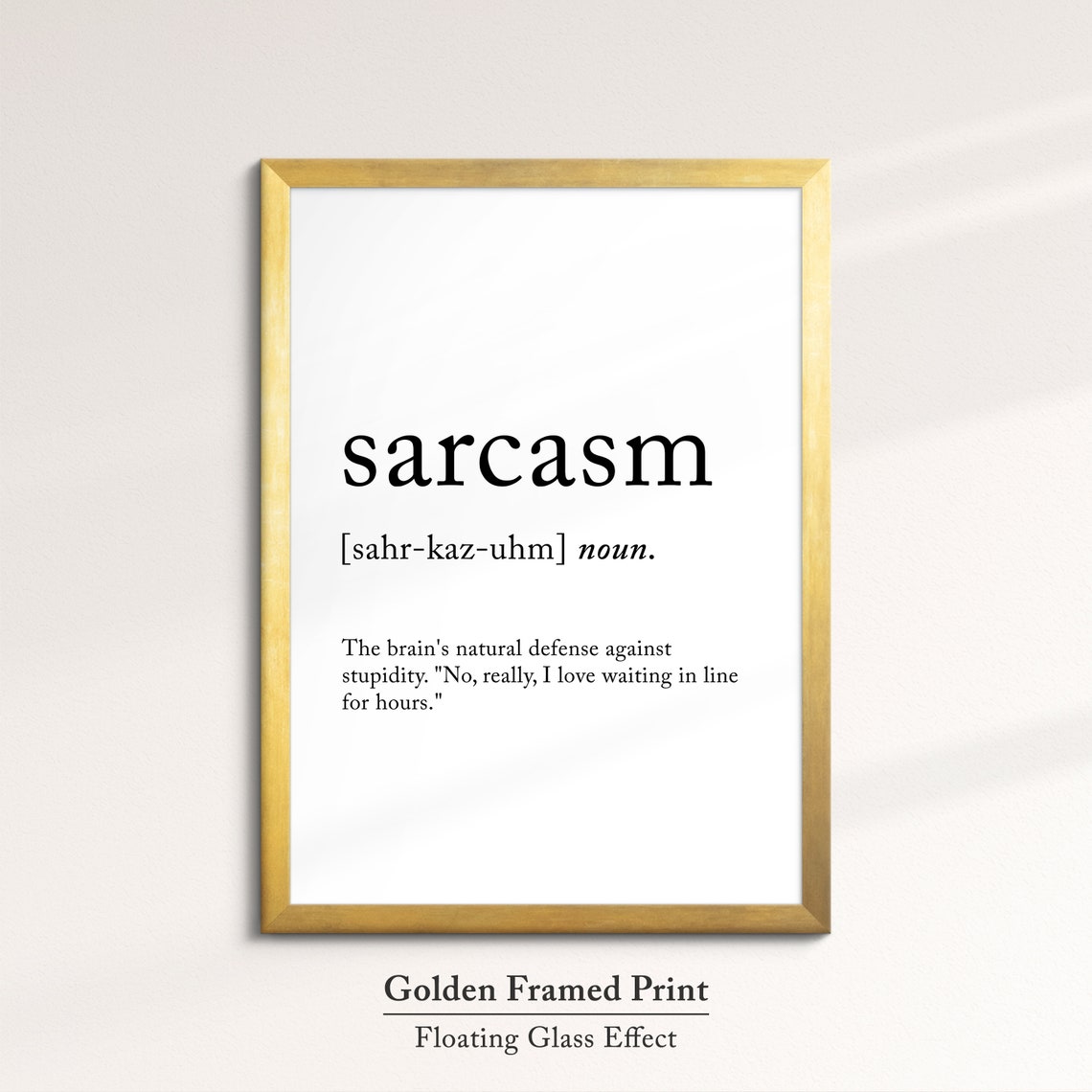 Sarcasm Funny Dictionary Definition Quote Minimalist Typography Poster - Image 4