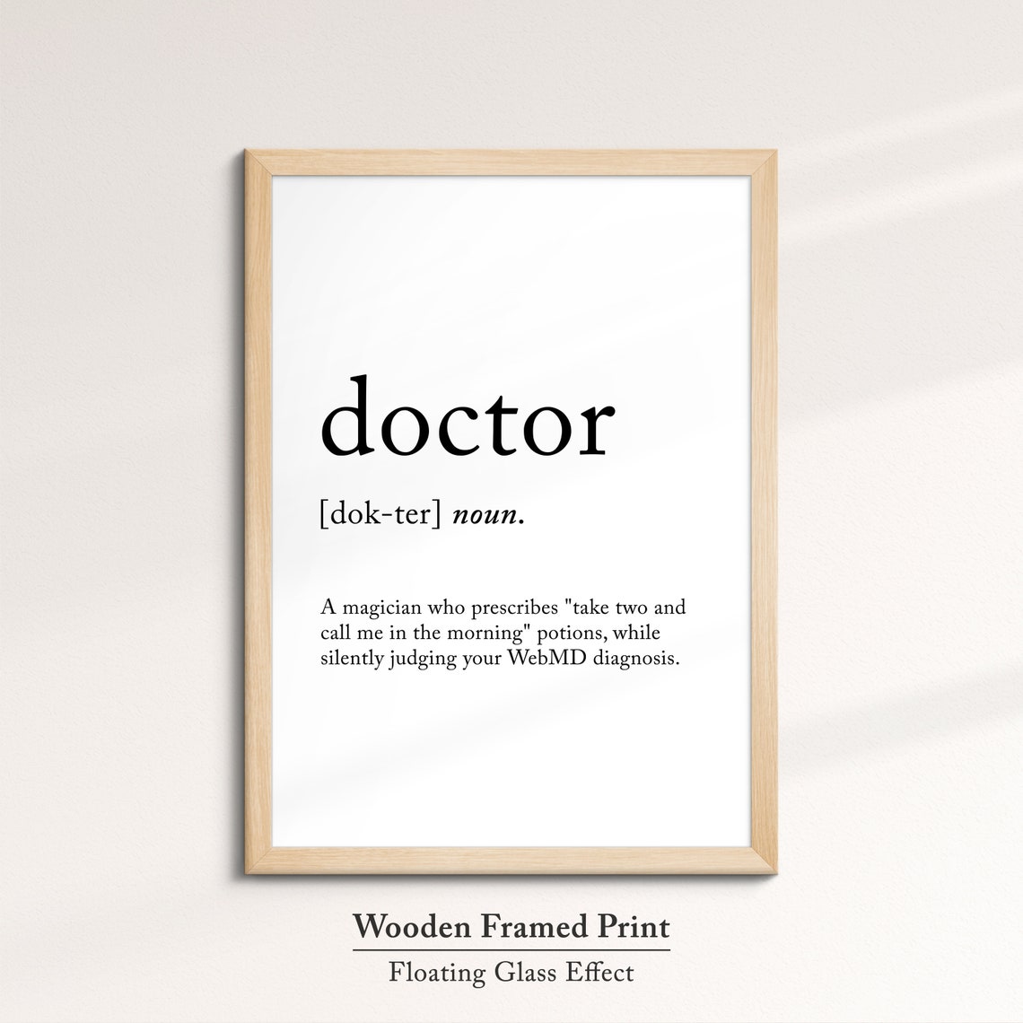 Doctor Funny Dictionary Definition Quote Minimalist Poster Gift - Image 6