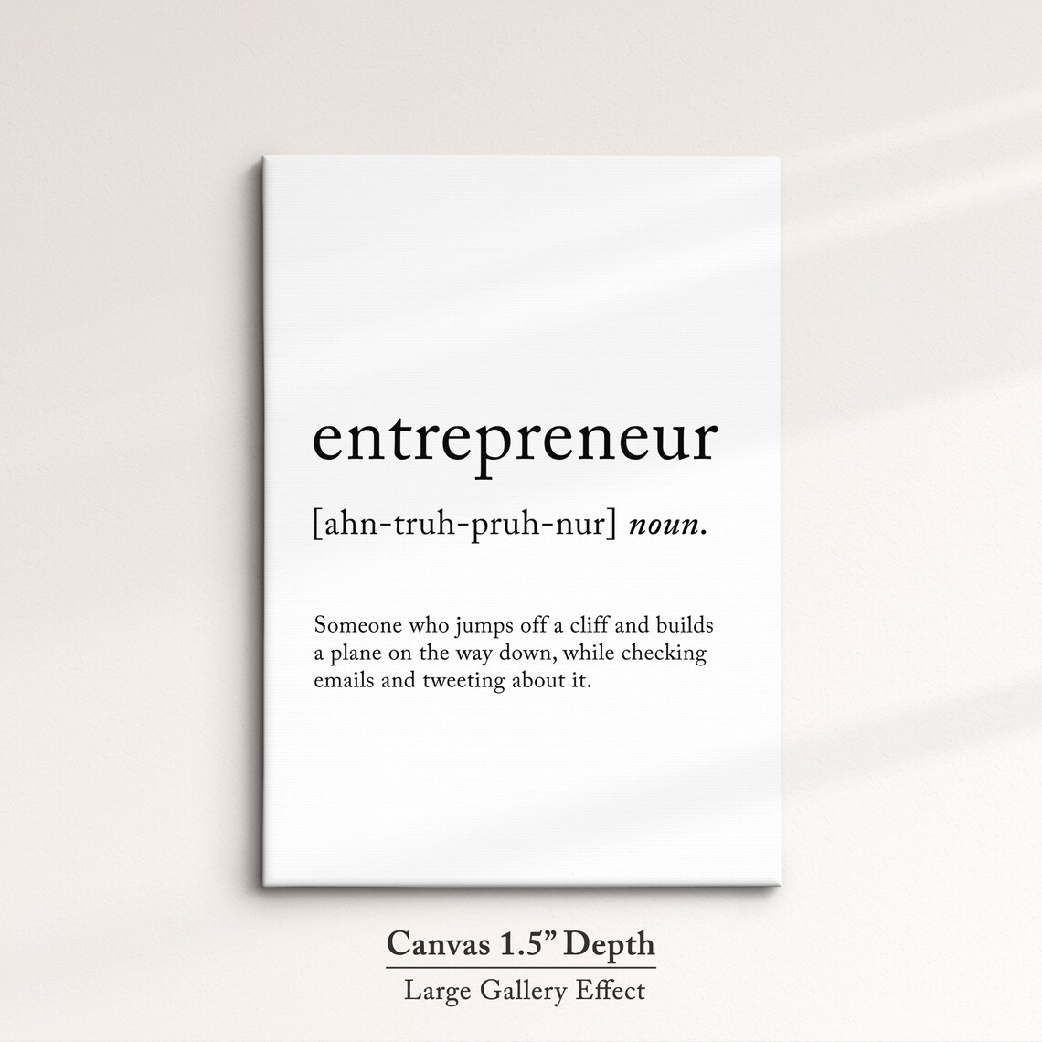Entrepreneur Funny Definition Dictionary Quote Minimalist Framed Print Framed Wall Art Poster Home Decor Interior Entrepreneur Gift - Image 3