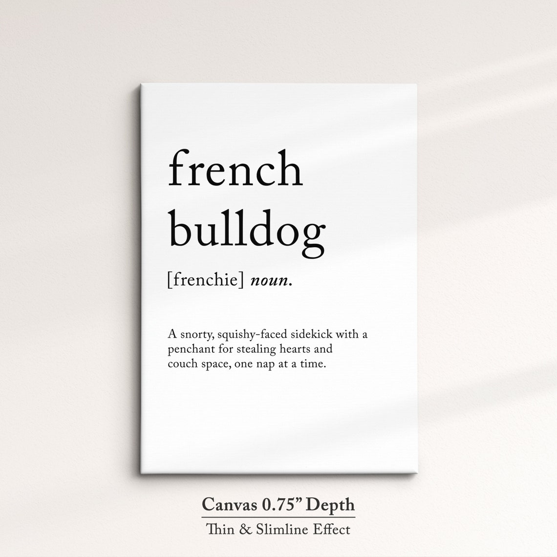 French Bulldog Funny Dictionary Definition Dog Lover Minimalist Poster - Image 4