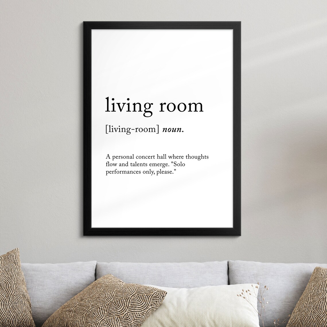 Living Room Minimalist Definition Quote Word Art Framed Print Framed Female Wall Art Lady Poster Feminine Home Decor Gifts For Her - Image 8
