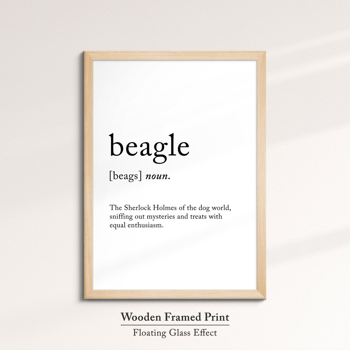 Beagle Funny Dictionary Definition Quote Minimalist Dog Breed Poster - Image 6