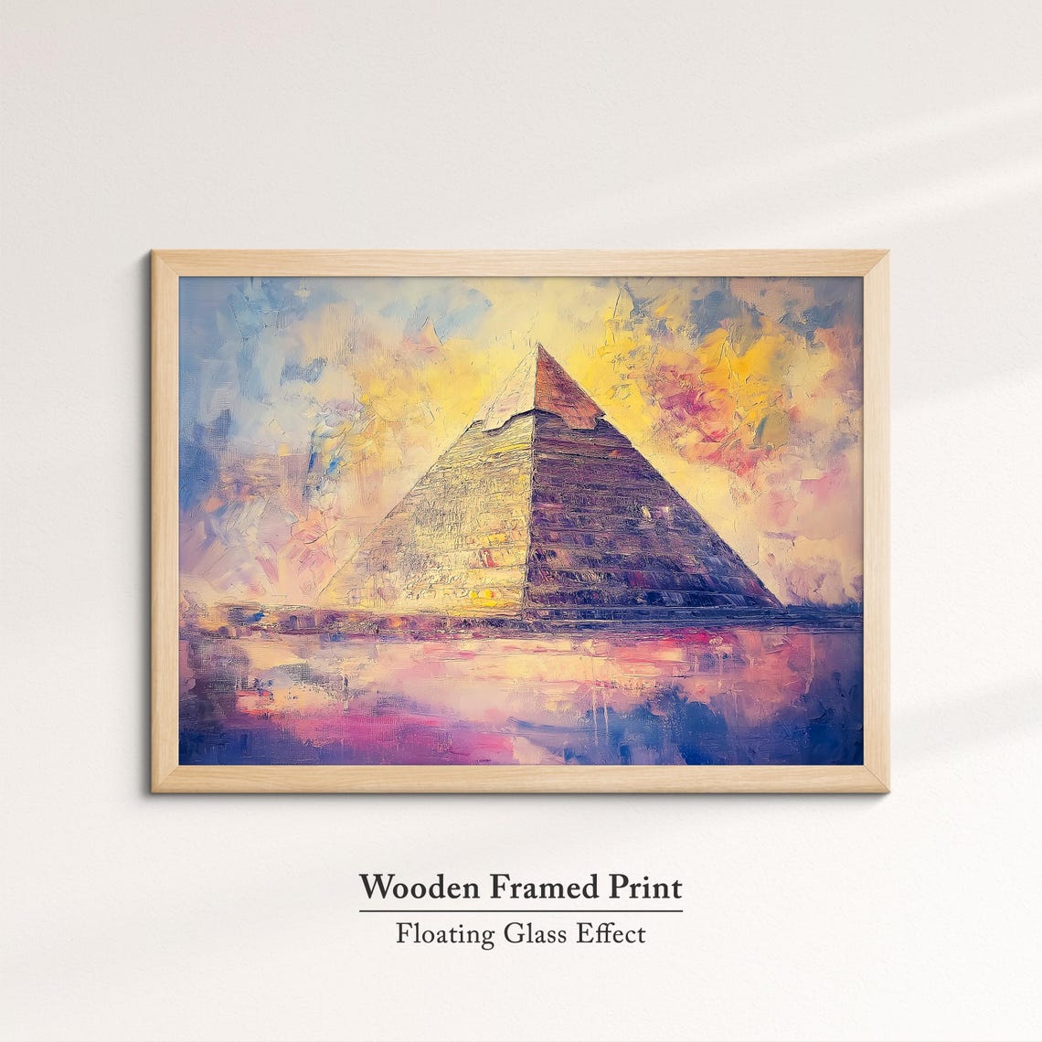 Great Pyramid Of Giza Sunset Abstract Oil Painting Egypt Desert Poster - Image 6