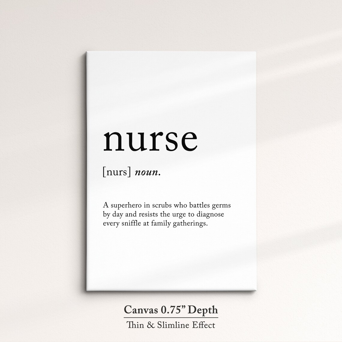 Nurse Funny Definition Dictionary Quote Minimalist Framed Print Framed Wall Art Poster Home Decor Interior Funny Gift For Nurses - Image 4