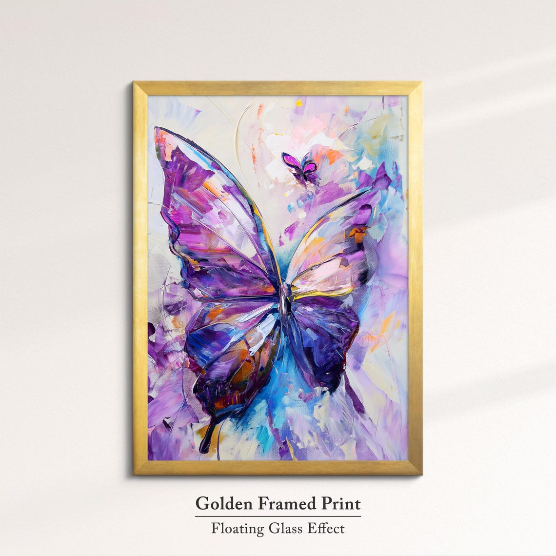 Colorful Butterfly Abstract Oil Painting Framed Print Framed Portrait Wall Art Poster Home Decor Interior Butterfly Lover Gift - Image 5