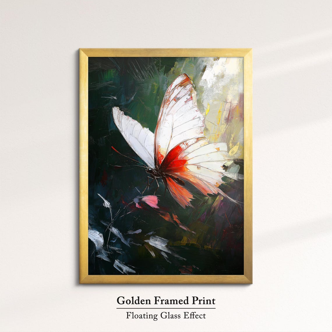 Colorful Butterfly Abstract Oil Painting Framed Print Framed Portrait Wall Art Poster Home Decor Interior Butterfly Lover Gift - Image 5