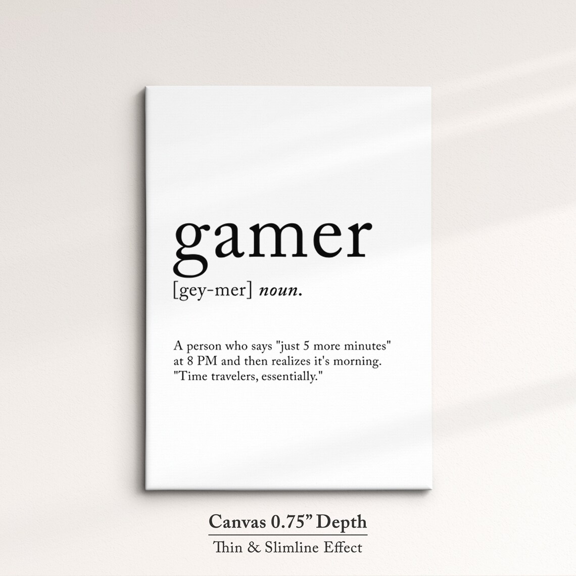 Gamer Minimalist Definition Quote Word Art Framed Print Framed Female Wall Art Lady Poster Feminine Home Decor Gifts For Her - Image 3