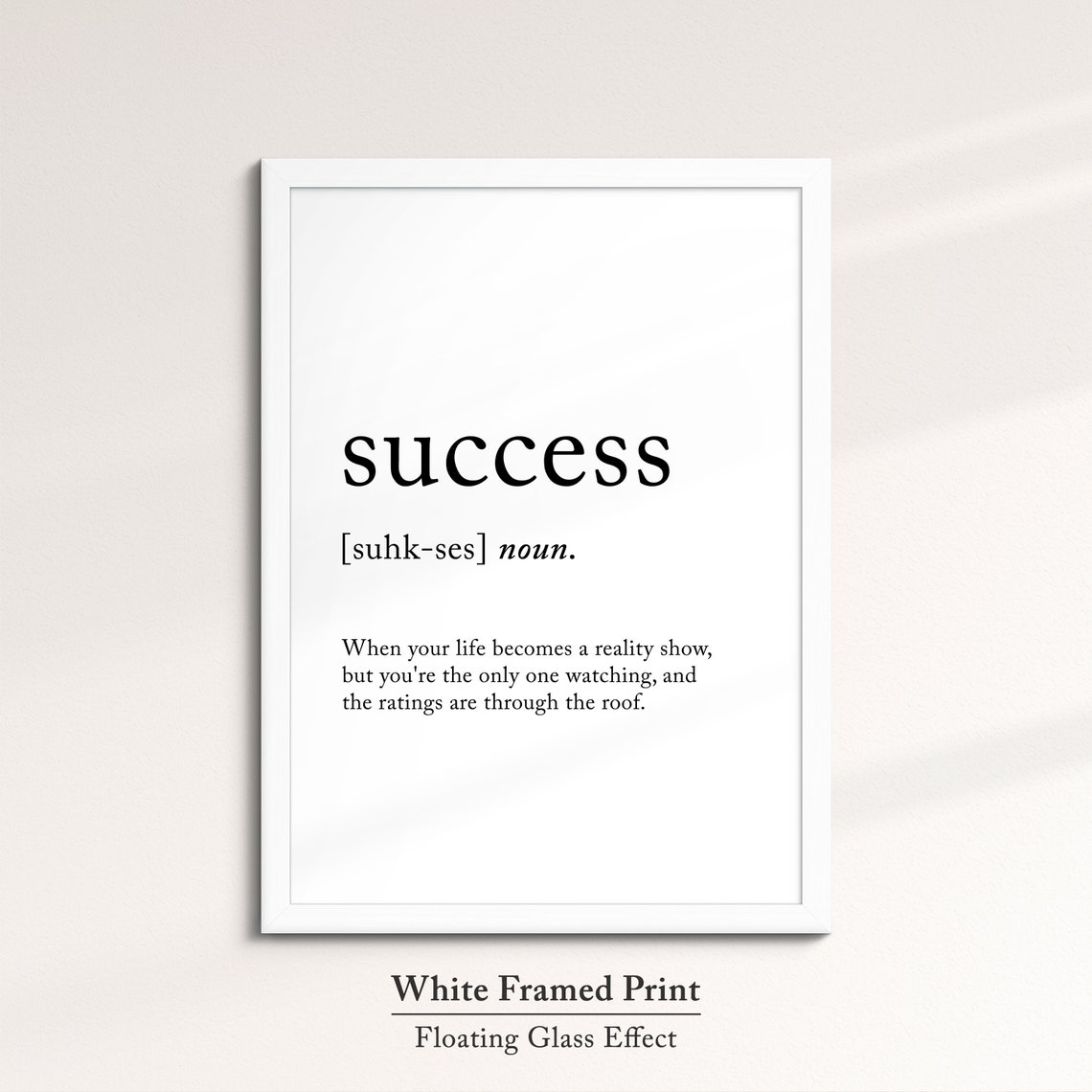 Success Funny Dictionary Definition Quote Minimalist Wall Art Poster - Image 7
