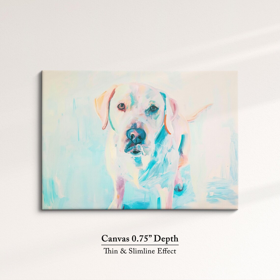 Golden Retriever Soft Pastel Abstract Portrait Painting Dog Poster - Image 4