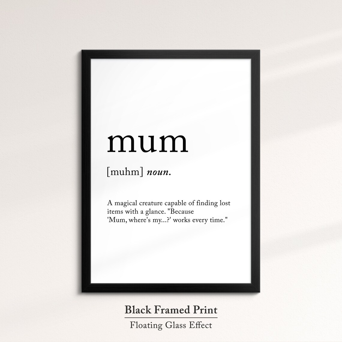 Mum Minimalist Definition Quote Word Art Framed Print Framed Female Wall Art Lady Poster Feminine Home Decor Gifts For Her - Image 5