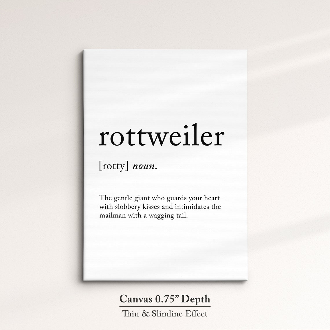 Rottweiler Funny Dictionary Definition Quote Minimalist Wall Art - Image 4