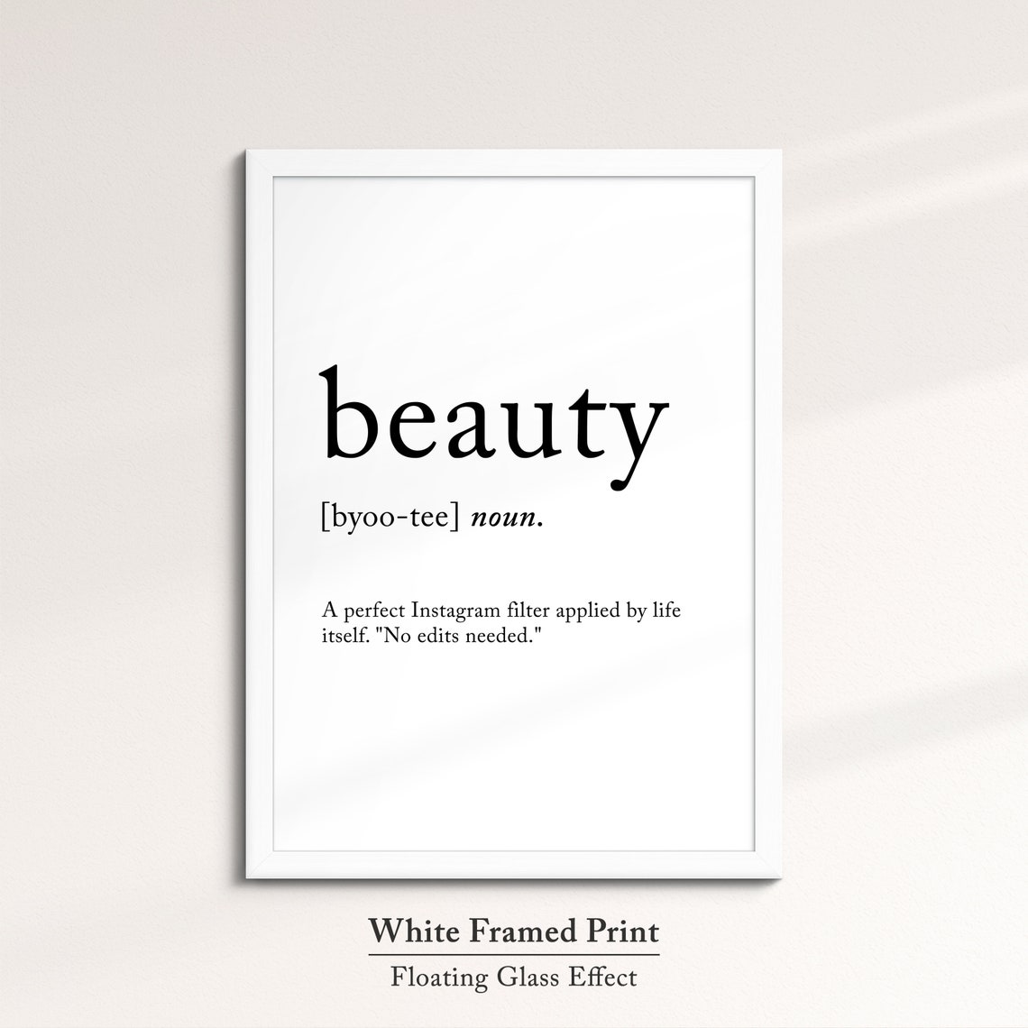 Beauty Funny Dictionary Definition Quote Minimalist Typography Poster - Image 7