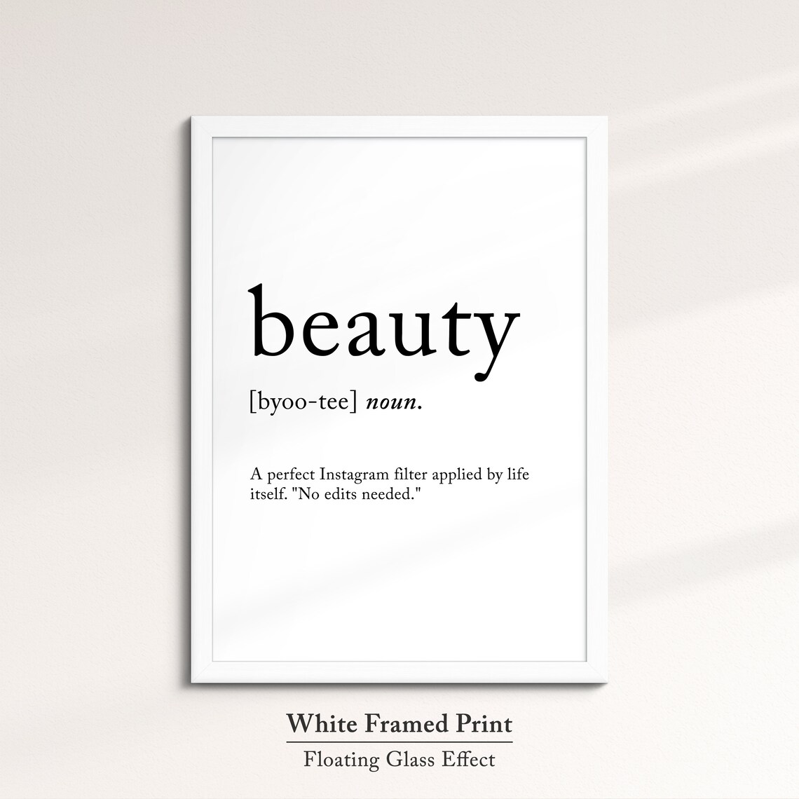 Beauty Minimalist Definition Quote Word Art Framed Print Framed Female Wall Art Lady Poster Feminine Home Decor Gifts For Her - Image 7
