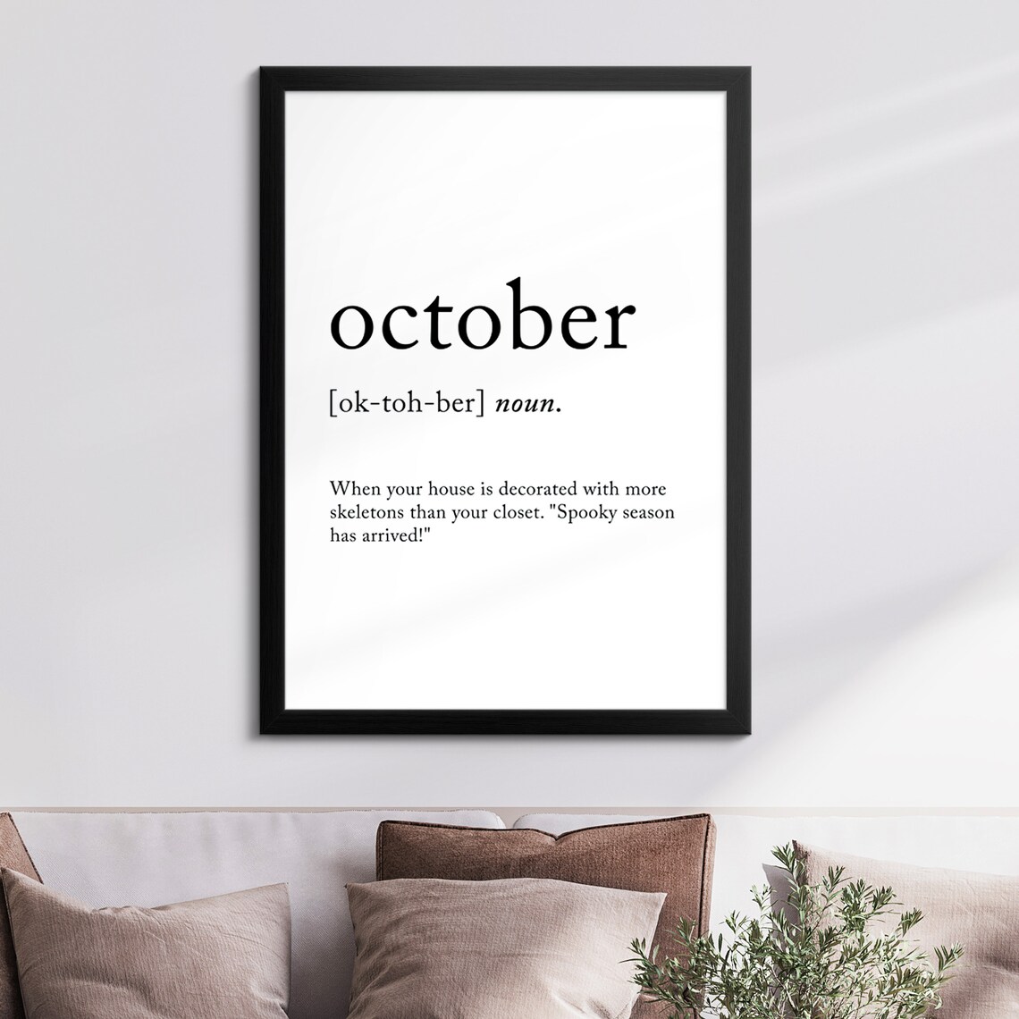 October Minimalist Definition Quote Word Art Framed Print Framed Female Wall Art Lady Poster Feminine Home Decor Gifts For Her - Image 8