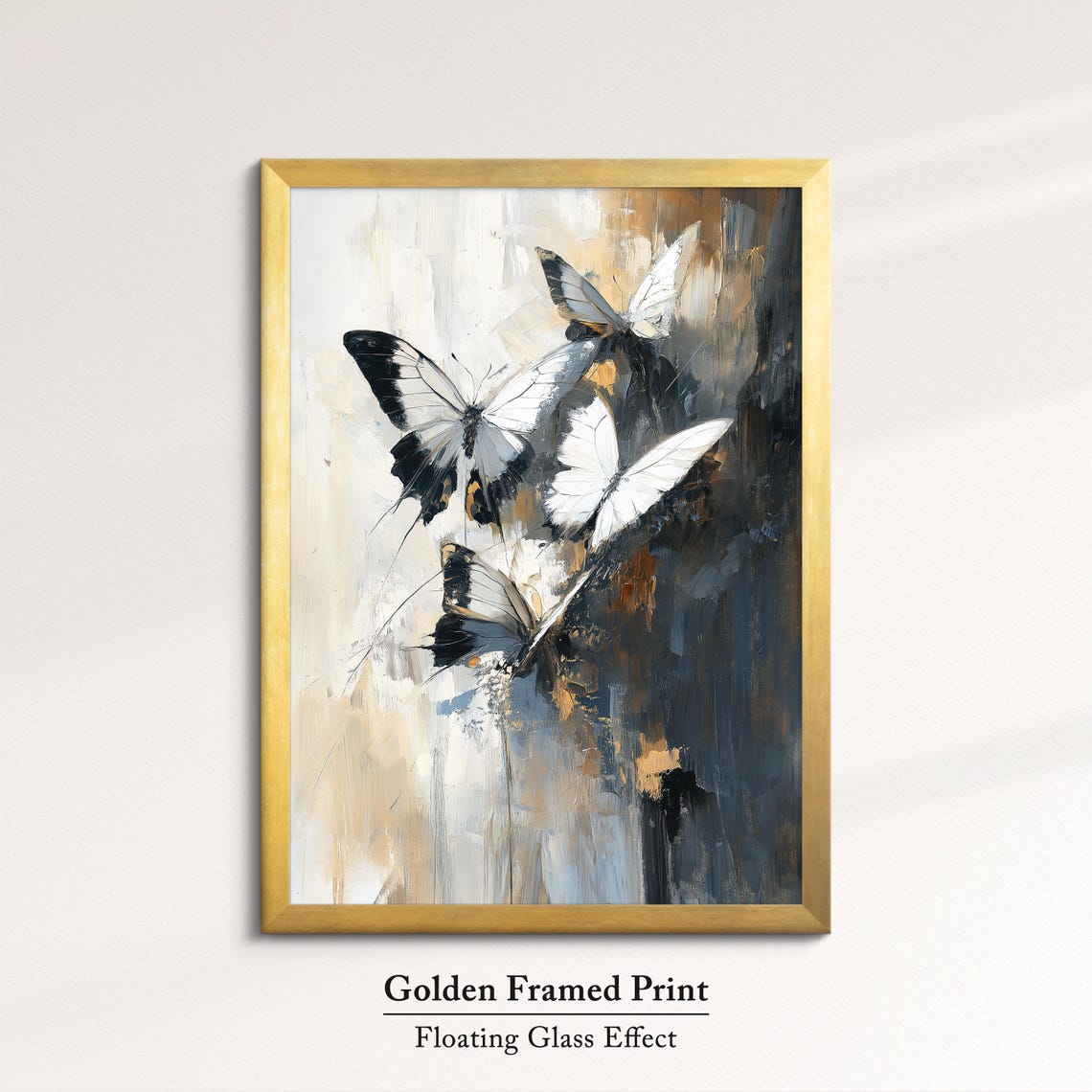 Colorful Butterfly Abstract Oil Painting Framed Print Framed Portrait Wall Art Poster Home Decor Interior Butterfly Lover Gift - Image 5